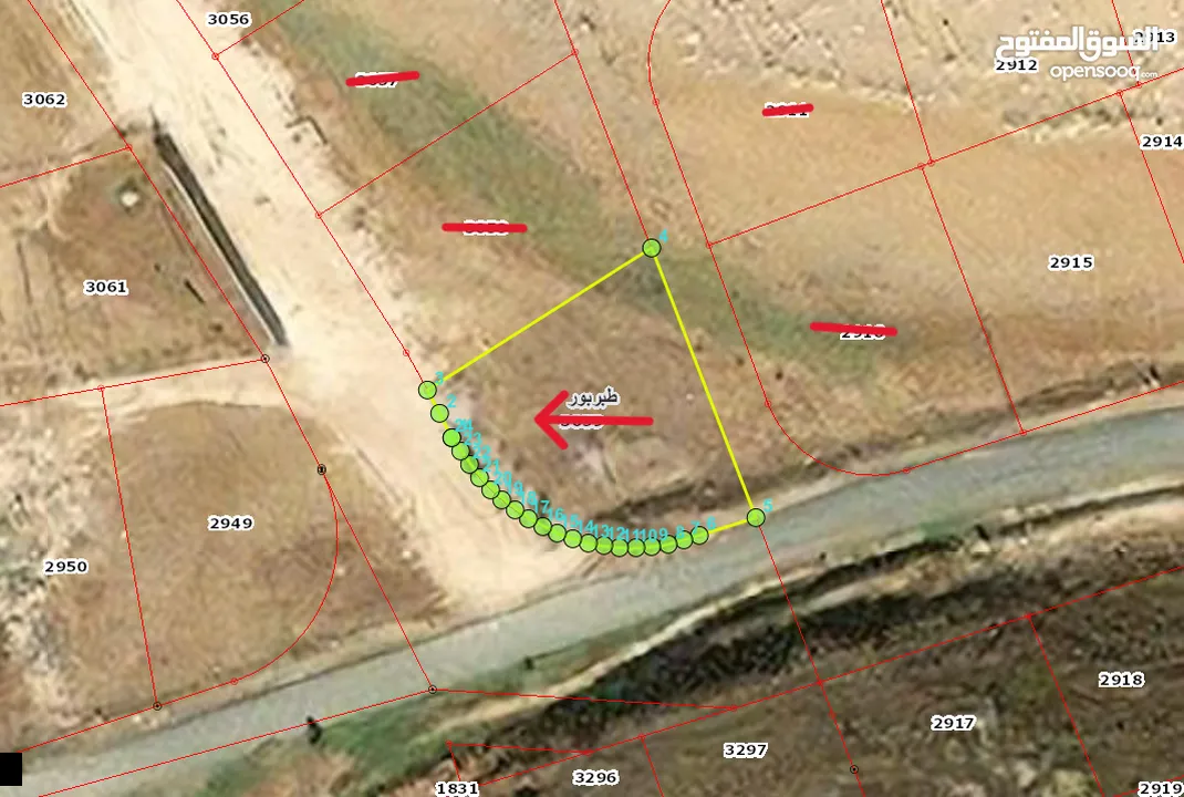 للبيع قطعة ارض من اراضي شرق عمان طبربور على شارعين موقع مميز جدا