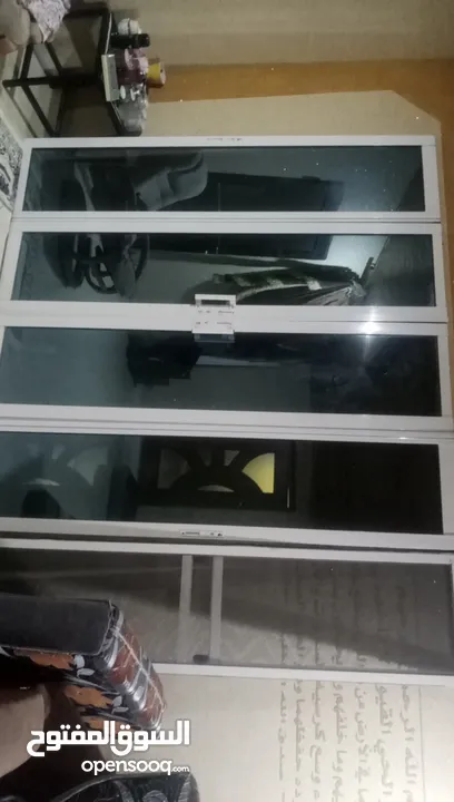 باب المنيوم سحاب دبل قلاس مع مناخل شبه الوكاله ولا شخط