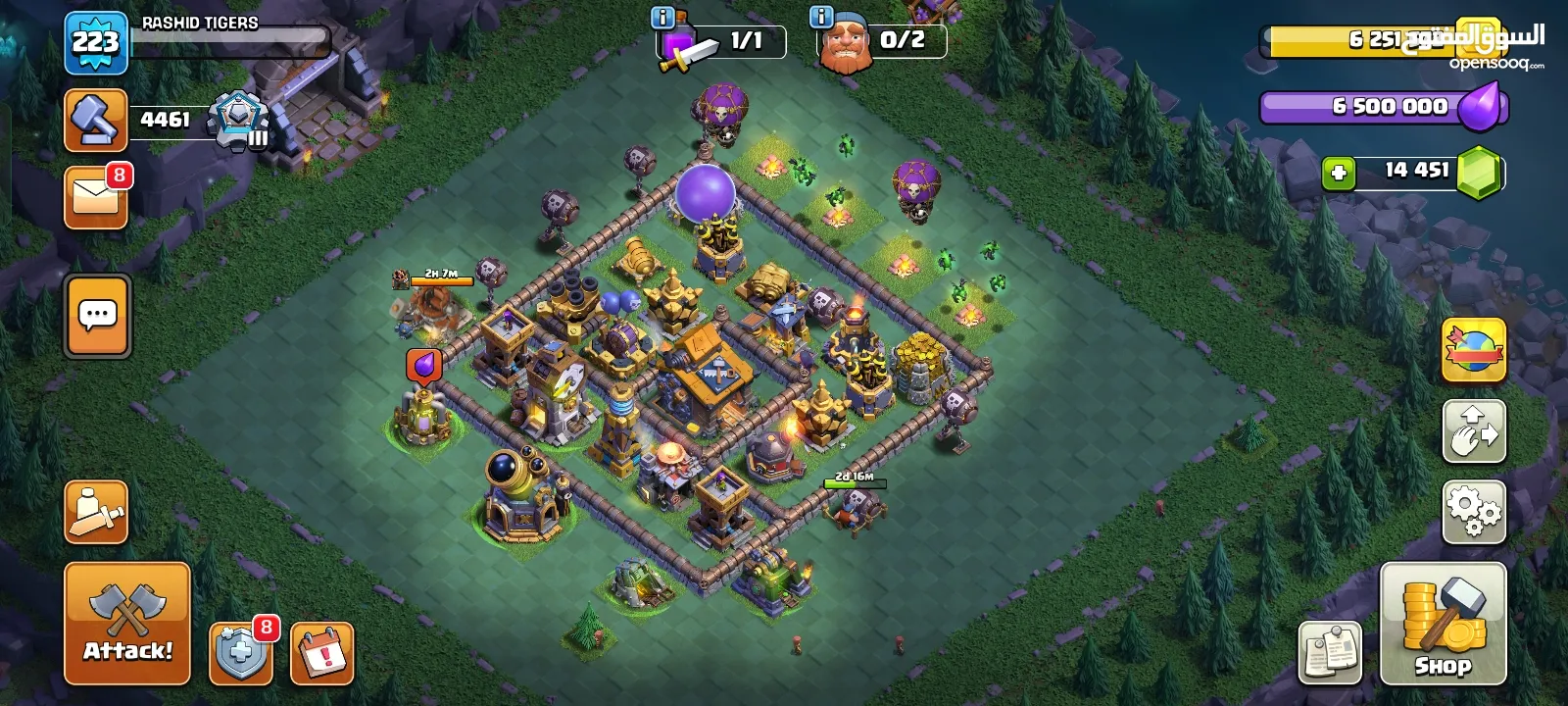 clach of clans th14 max for sale