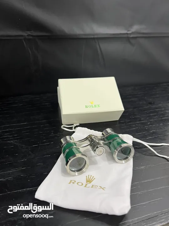 Rolex Green Opera Glasses Binoculars with Box & Pouch – Rare Collectible Accessory