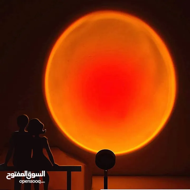 برجكتور  منظر  ديكور اضاءه انعكاس  ضوء غروب الشمس او القمر على الجدران و التبديل الى 6 الوان مختلفه