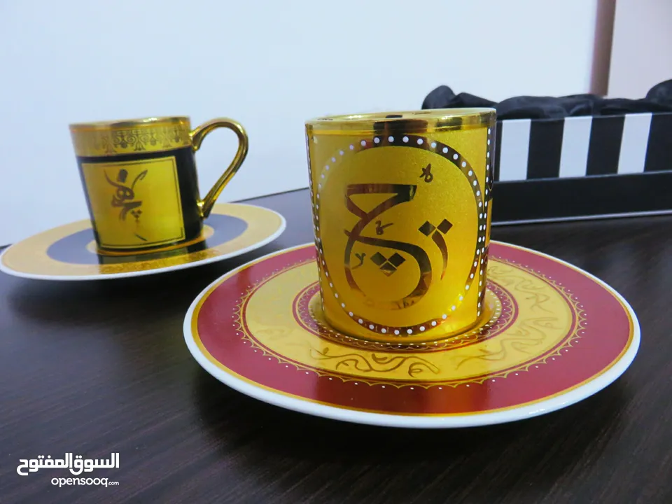 طقم فناجين قهوة مذهب فاخر Golden coffee cups set