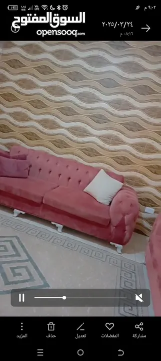 طقم كنب شبه جديد