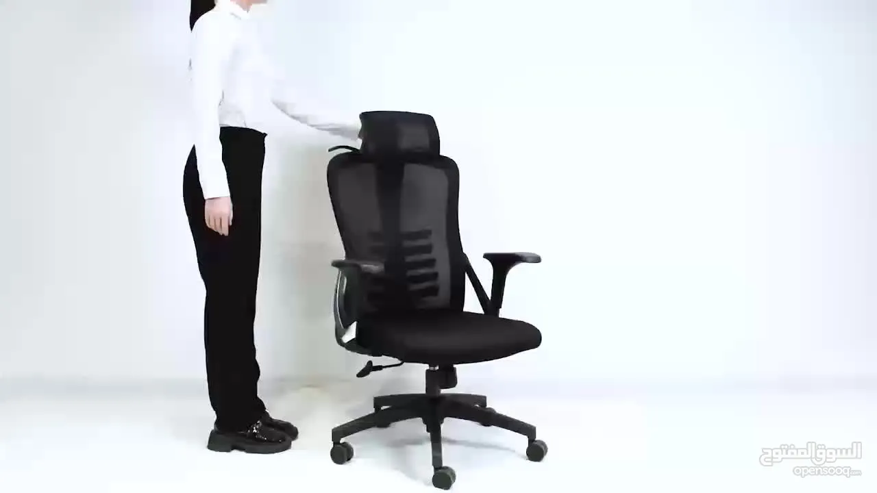 وصل حديثا كرسي مدير شبك اسود شكل عصري