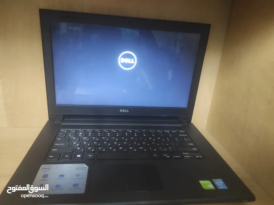 لابتوب Dell inspiron كرتين شاشة بحالة ممتازة فقط 450 شيكل