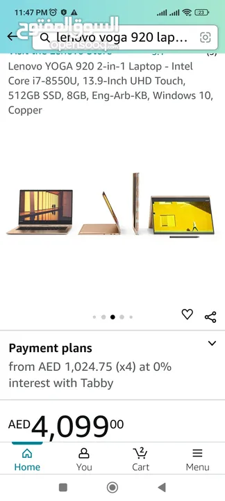 Laptop Lenovo yoga 920