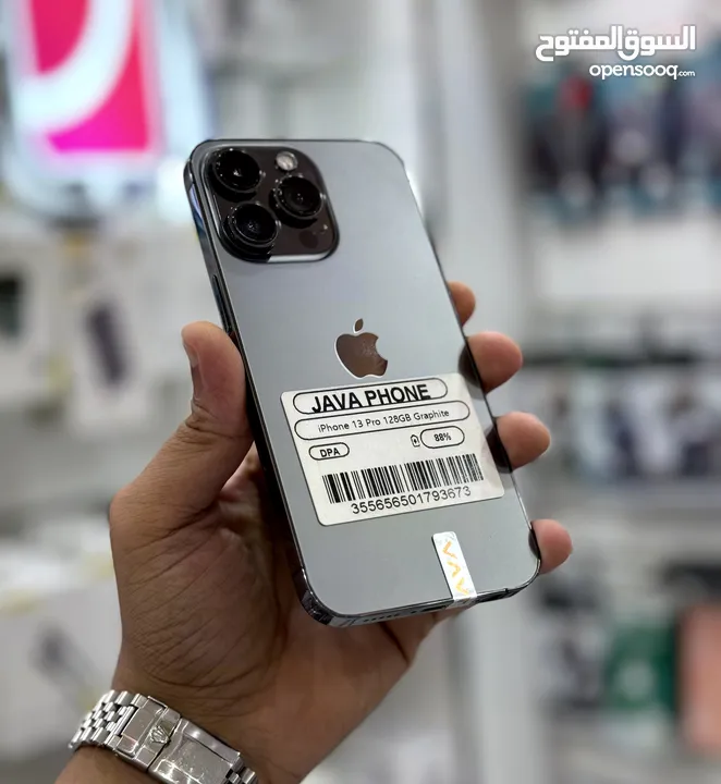 عرض خااص : iPhone 13 pro 128gb هاتف بحالة الوكالة بدون اي شموخ أو مشاكل على الضمان و يجيك مع ملحقاتة