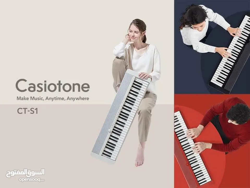 ‏CASIO CT-S1 متوفر جميع الالوان من الموزع CASIO للالات الموسيقيه جواهر موسيقى