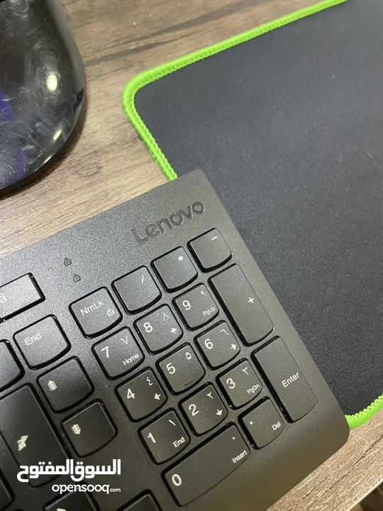 كمبيوتر موصفات عاليه كل شي اصلي شاشة كبيره LENOVO Core i7 كيبورد و ماوس لينوفو اصلي