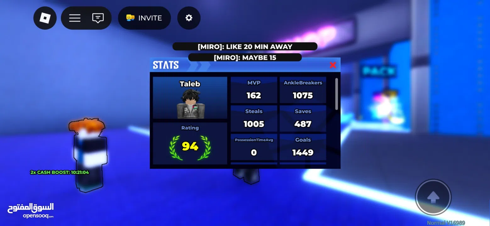 حساب روبلوكس قوي والدليل موحود بالصور الحساب مشحون فيه اكثر من 15 الف بس مثروفه بلمابات السعر بل وصف