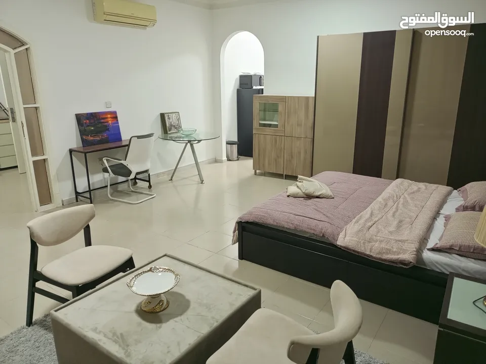 شقة صغيرة مفروشة للايجار fully furnished flat