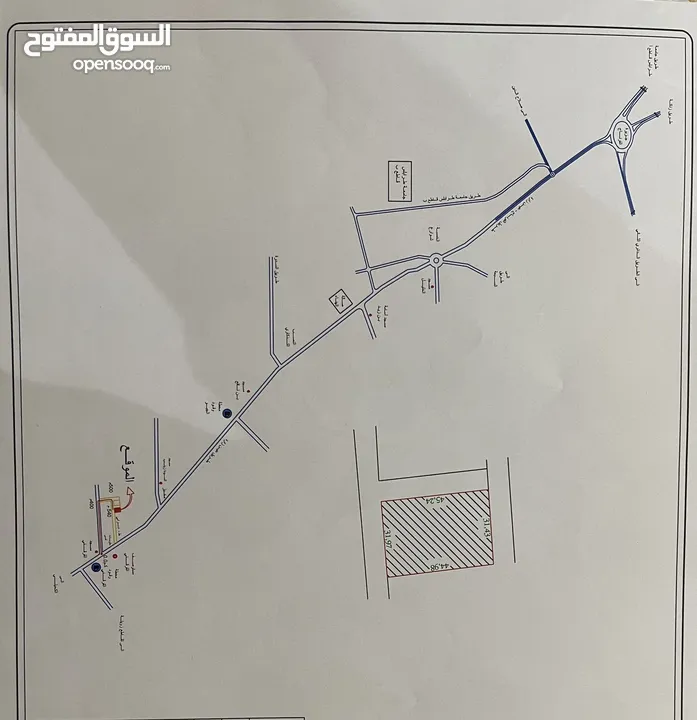 ارض للايجار جيهت جامع القرقني 1430 متر