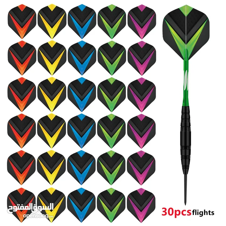 Darts board and accessories ( dart sets + shafts + flights) لعبة الدارتس و ملحقاتها
