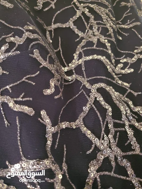 فستان سهرة كحلي موديل جديد 2025 قياس l  راقي جدا مع الشيلة Dark navy blue evening dress