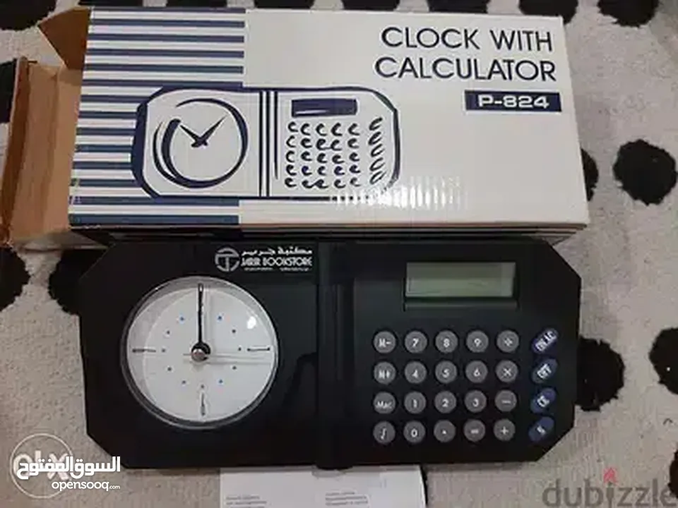 clock with calculator ساعة مكتب مع حاسبة
