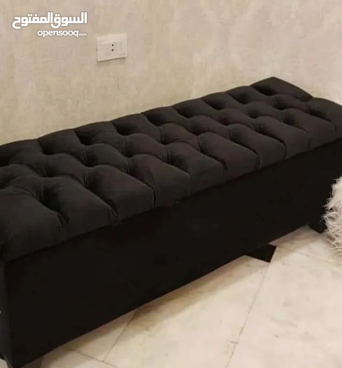 بفة صندوق تخزين بفتح وبتسكر خشب تايلاندي ثقيل فقط