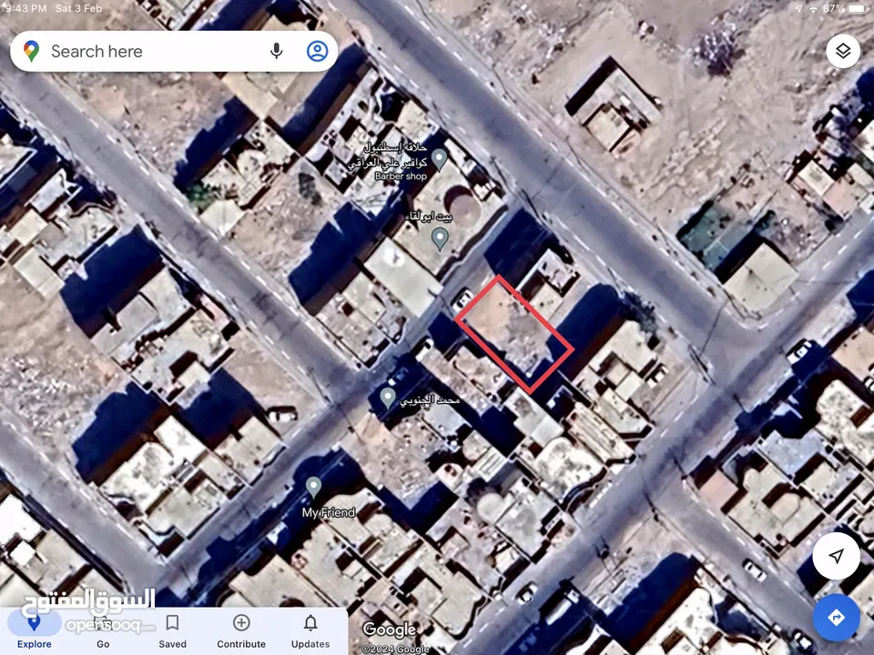 قطعة ارض للبيع في ياسين خريبط من المالك مباشرة ، المساحة 220 متر مربع