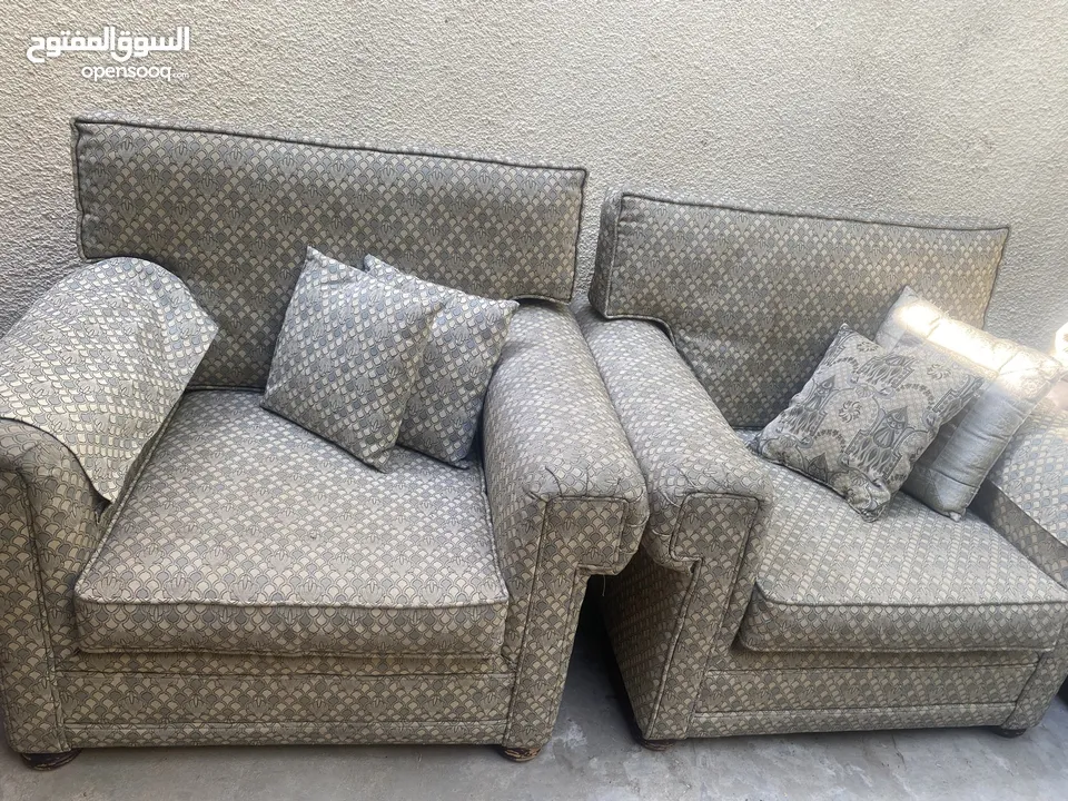 كنب عدد 2 مفرد خشب ثقيل