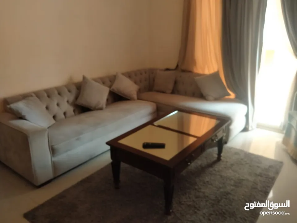 للإيجار الشهري شقة مفروشة غرفتين وصالة في عجمان منطقة الراشدية خلف رمادا بلاك
