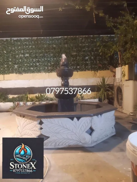 حجر بازلت جميع المقاسات والديكورات  حجر بناء.بلاط بازلت شلالات نوافير باربيكي فير بليس كندرين #بازلت