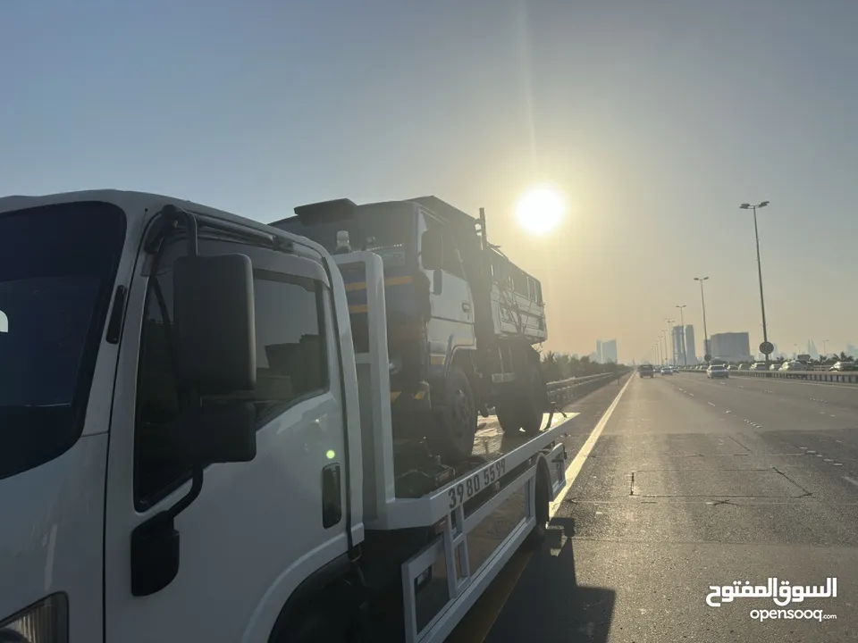 سطحة مدينة حمد 24 Hamad Town TOWING CAR 24 ونش رافعة رافعه نقل سطحة البحرين خدمات سحب سيارات