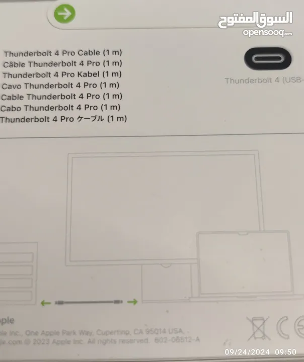 apple thunderbolt usb c pro cable