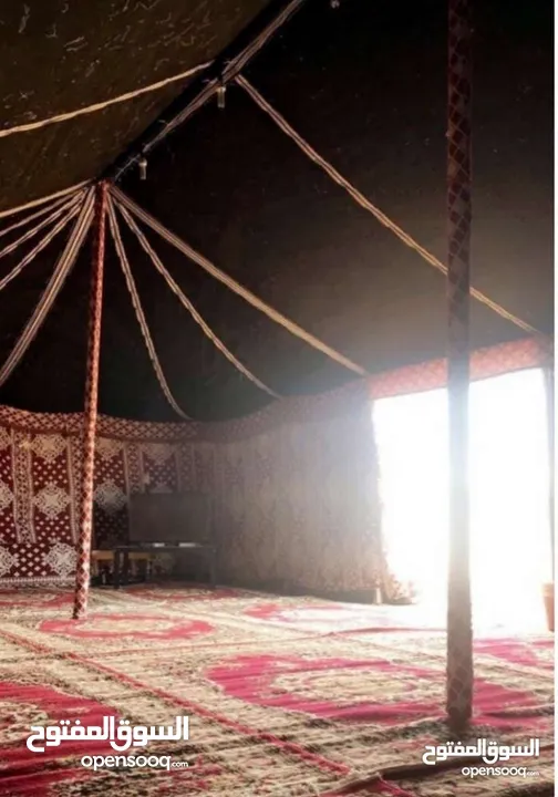 خيم شعر تراثيه  حجم 8م×4م يوجد أحجام أخرى حسب الطلب  الخيم جديده ولا يوجد  مستعمله