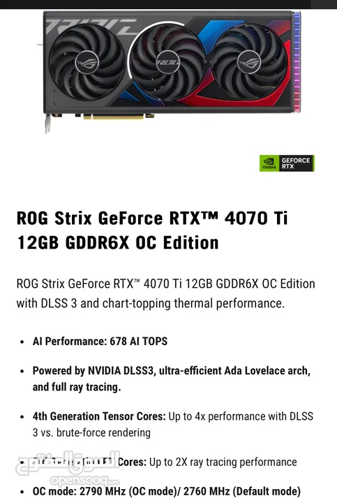 Rog strix Rtx4070ti