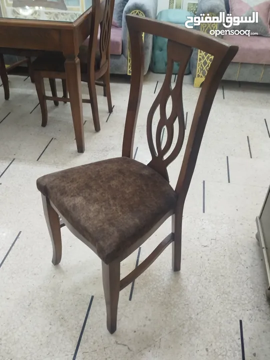 طاولة سفرة زان مع 6 كراسي جديدة