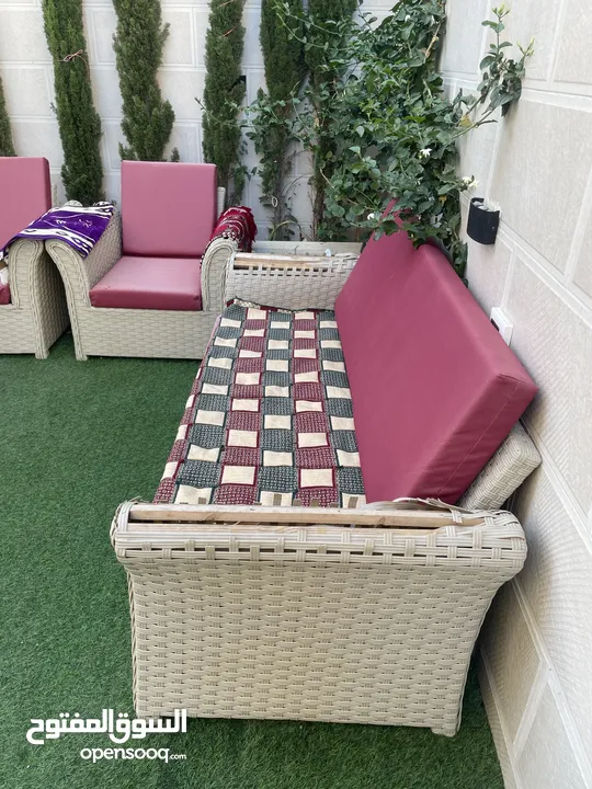 طقم راتان بحاله جيده
