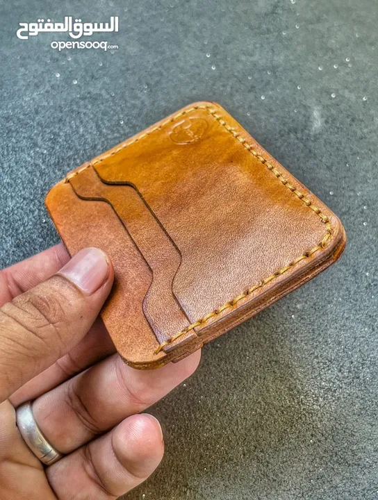 Mini card holder pure Leather