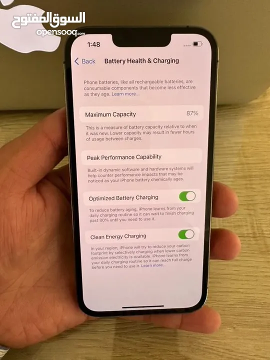 iphone 13 pro  128GB.   87% بطاريه  بحال الجديد