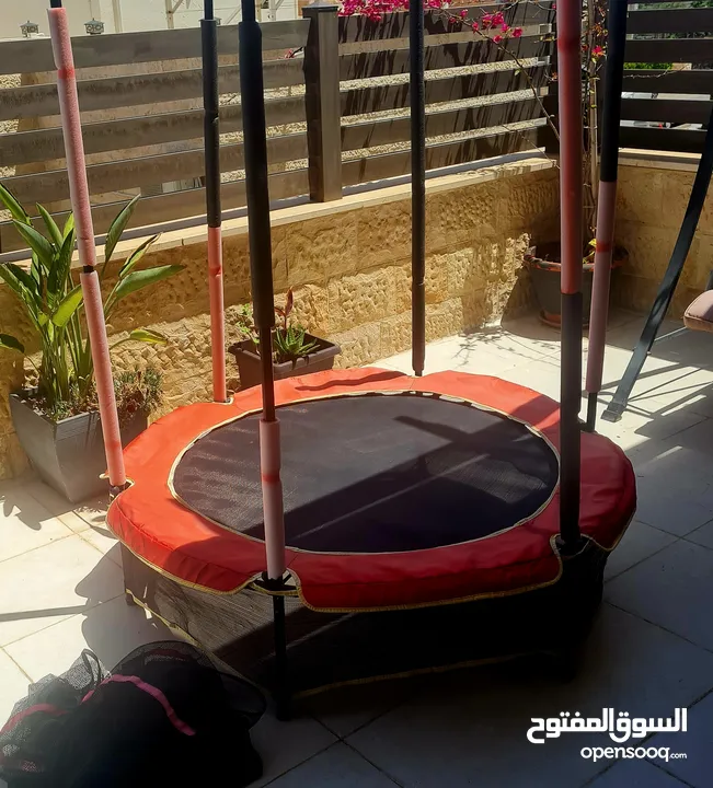 ترامبولين مع شبك حماية قطر 136سم