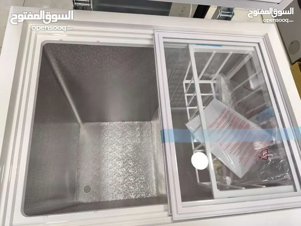 فريزر عامودي و بطح 150 A+ لون سلفر وأبيض شامل توصيل مجانا بأقل سعر بالمملكه