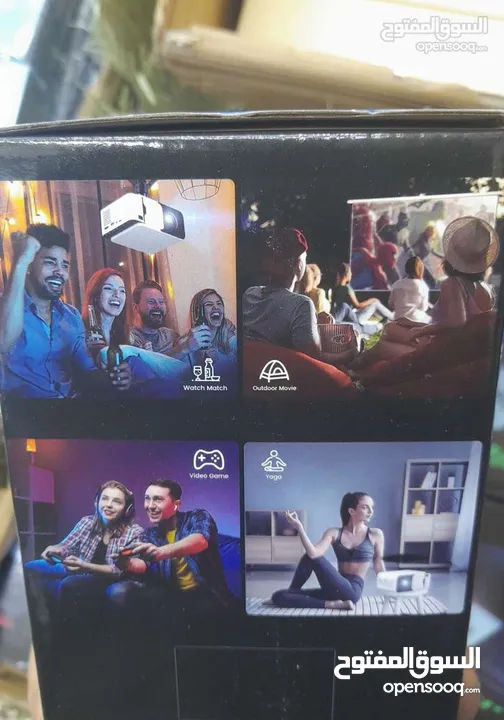 بروجكتر 4K نظام HD أعلى مواصفات نظام WI FI والبلوتوث اخر اصدار في سوق ويدعم جميع مداخل