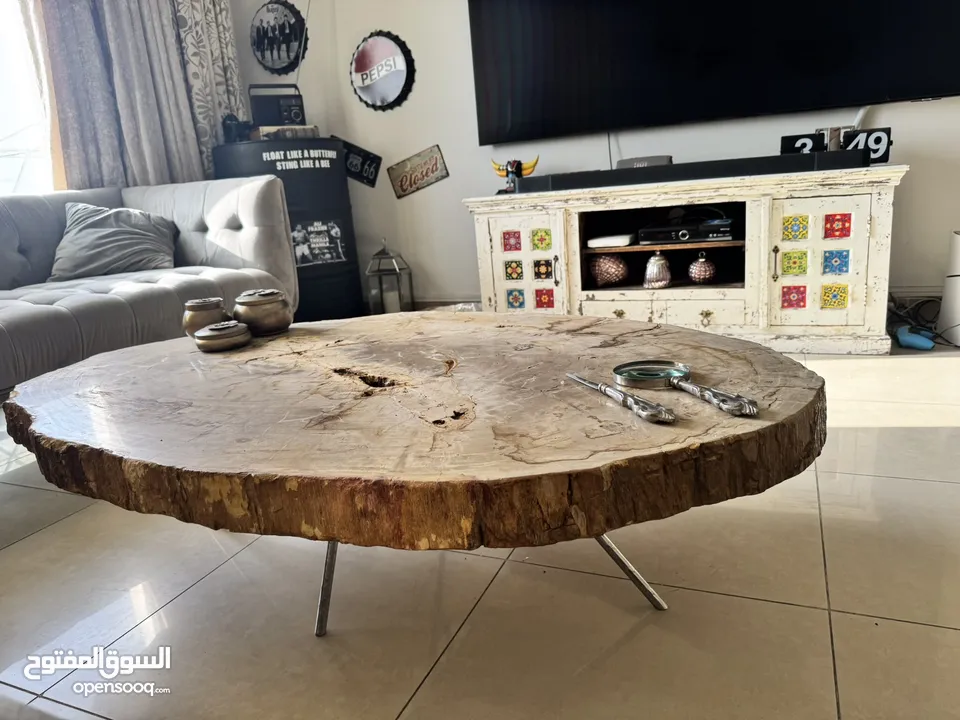 One of a kind coffee table from premium organic stones