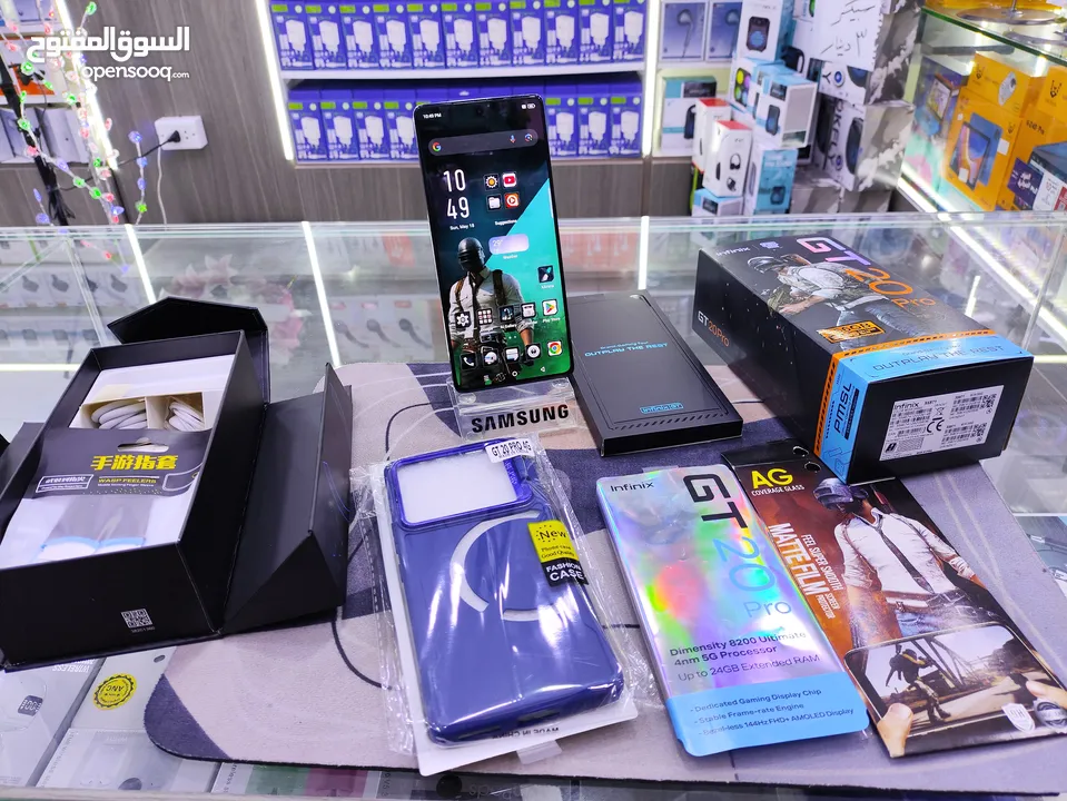 ابو 120 فريم وكالة موجود  INFINIX  GT 20 PRO جيجا 256 رام 24 معه كامل اغراضو الاصلية متوفر توصيل