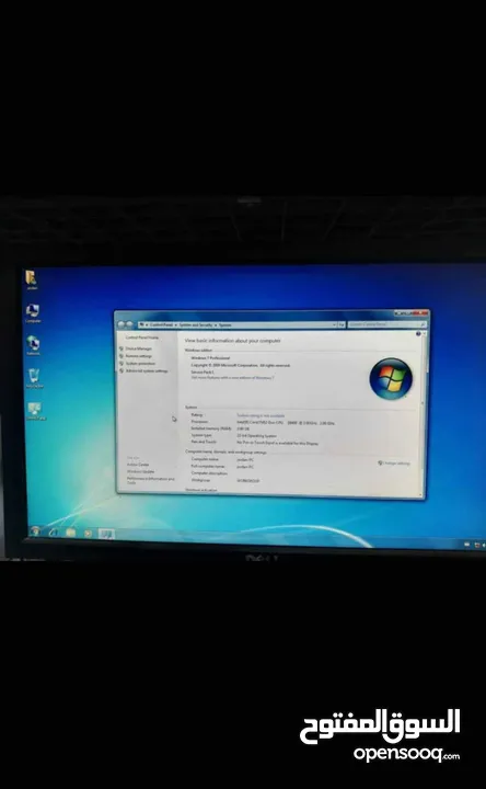 كمبيوتر مكتبي نوع HP مع شاشة 19 انش نوع DELL مع كامل اغراضة للبيع