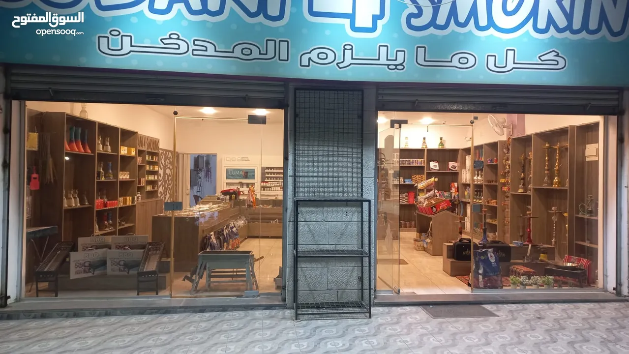 ديكور محل اراجيل خشب