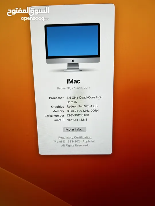 iMac 27 inch Retina 5K 2017