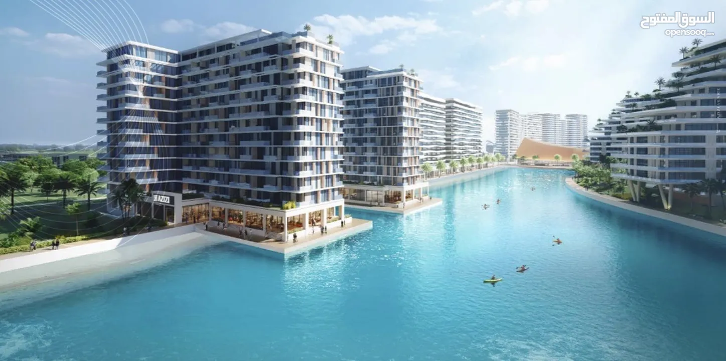 شقة على البحيرة الكريستالية مع شاطئ خاص في دبي