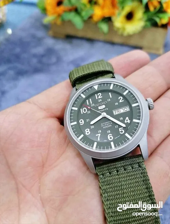 ساعة سيكو اوتوماتيك ياباني اصلي (Seiko 5 Military)