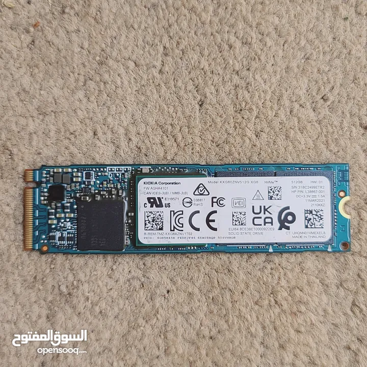 هارد m.2 nvme ssd 512 مستعمل نظيف جداً