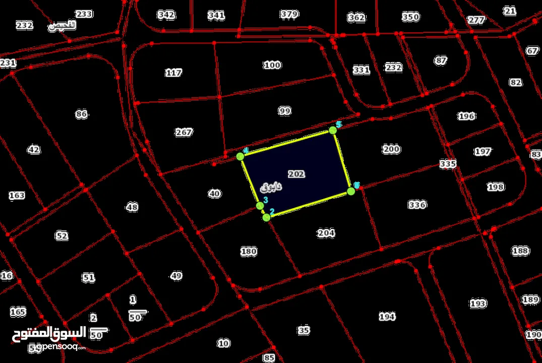 ارض سكنية للبيع شمال عمان دابوق بجانب إشارات النسر قطعةارض سكنية بمنطقة فلل وقصور بمساحة  5370 م