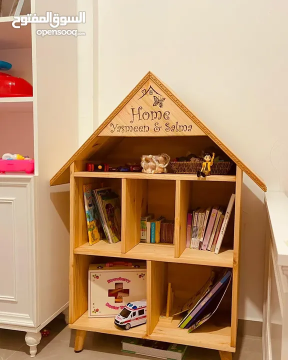 مكتبات قصص ستاند كتب خشب اطفال