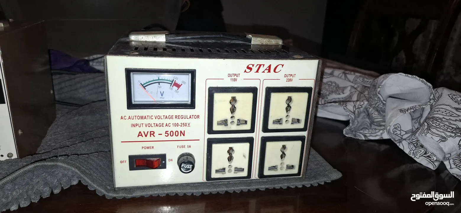 محولات كهرباء من 220V الى 110V و بالعكس   و منظم و محول كهرباء نوع STAC 500W
