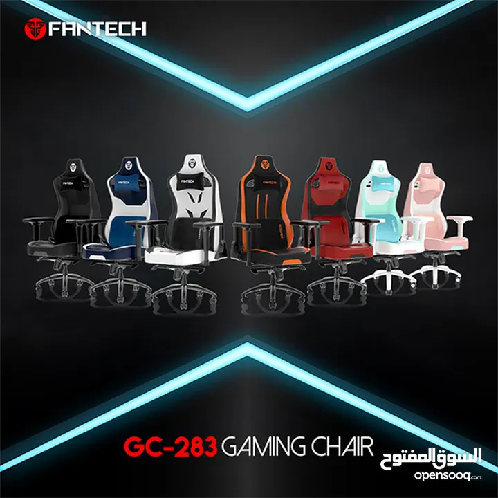 FANTECH ALPHA GC-283 GAMING CHAIR - BLACK كرسي فانتيك الالفضل لون اسود فخم طبي