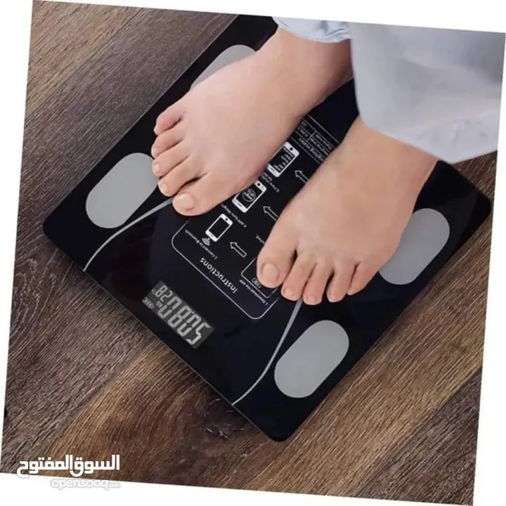 ورجعععع توفر ميزان الكتروني بلوتوث لقياس الوزن، الدهون، العضلات، العظام، المياه بالجسم