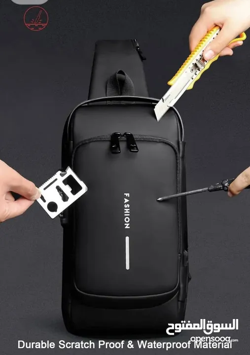 شنطة الكتف الذكية – مقاومة للسرقة والماء مع شحن USB وتصميم أنيق يناسب كل تنقلاتك !!