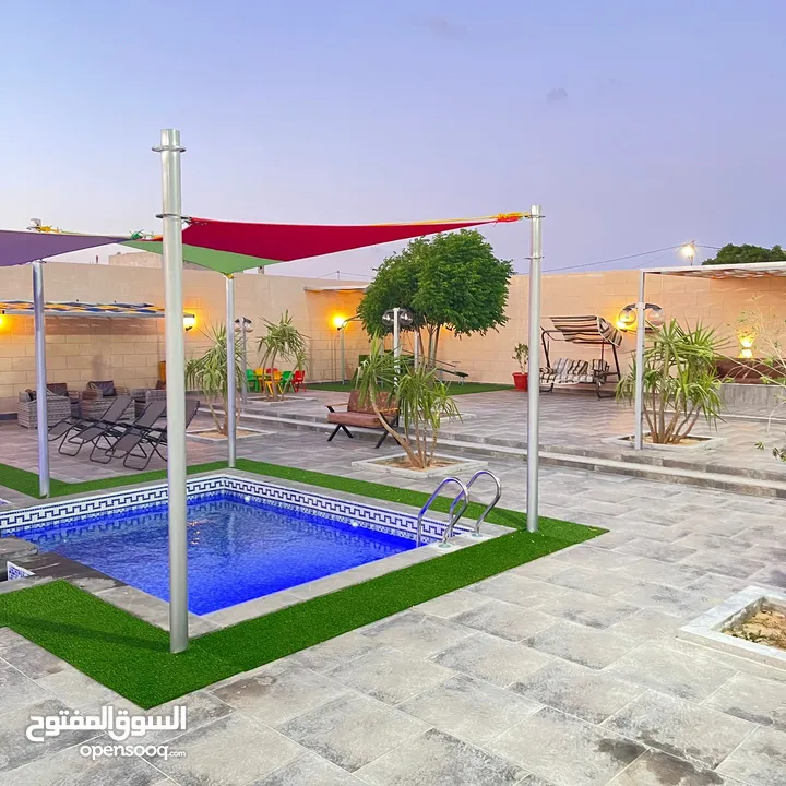 ضيوفنا الكرام  عيشو التجربه عنا بمزرعة وشاليه النور  مكان هادي وخصوصيه عائليه ومناظر طبيعية إلك وللأ